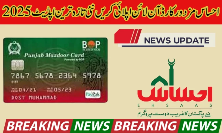 حکومت پاکستان نے احساس مزدور کارڈ بنایا۔ پاکستان کی تاریخ میں پہلی بار حکومت پنجاب کی جانب سے کسان کارڈ مزدور کارڈ متعارف کرایا گیا۔