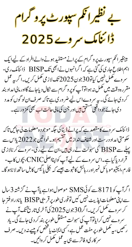 BISP Dynamic Survey 2025 Registration Final Deadline