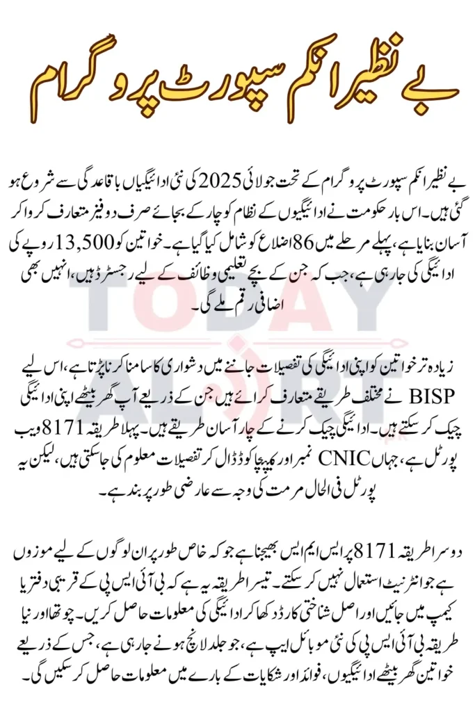 How To BISP 8171 July 2025 Payment - New Method Introduced